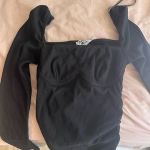 Princess Polly Portia Mini Long Sleeve Black Dress | Size US 4